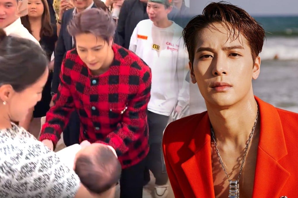 China singing star Jackson Wang has been praised for his kindness and generosity after he stepped in to make sure a baby was not hurt during a chaotic public event in Malaysia. Photo: SCMP composite/Xiaohongshu/IG@jacksonwang852g7