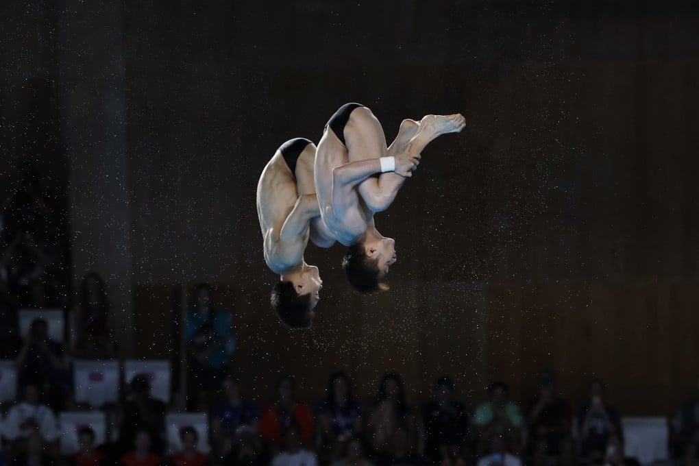 China’s Lian Junjie and Yang Hao dominated the synchronised 10-metre platform final, amassing the most points in each of the six rounds. Photo: EPA-EFE