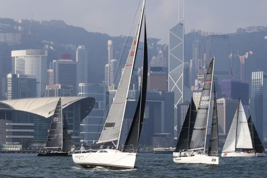 Boats take part in the Royal Hong Kong Yacht Club’s annual Around the Island Race on November 20, 2022. Photo: Jonathan Wong