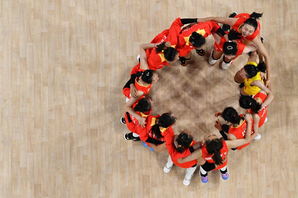 China players celebrate after an epic victory over the United States in the women’s volleyball at the Paris Olympics. Photo: AFP