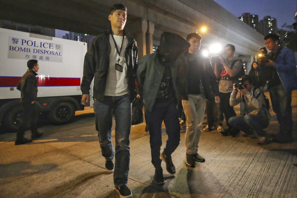 Hong Kong police foiled the bomb plot in December 2019 and arrested three suspects. Photo: Winson Wong