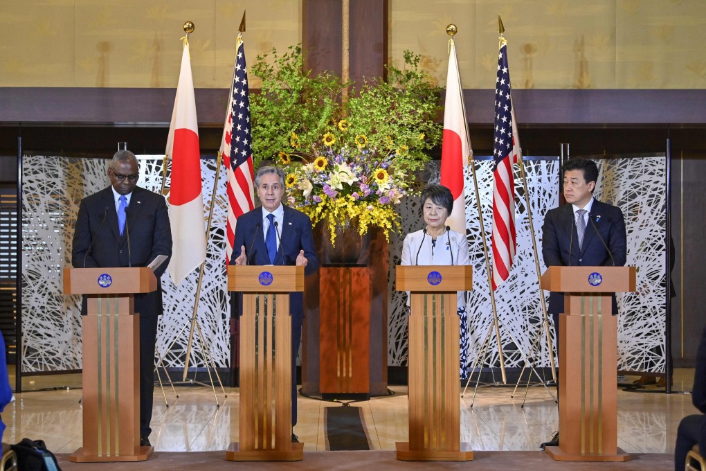 Extended deterrence was on the agenda when the defence and foreign ministers of the US and Japan held talks in Tokyo on the weekend. Photo: AFP