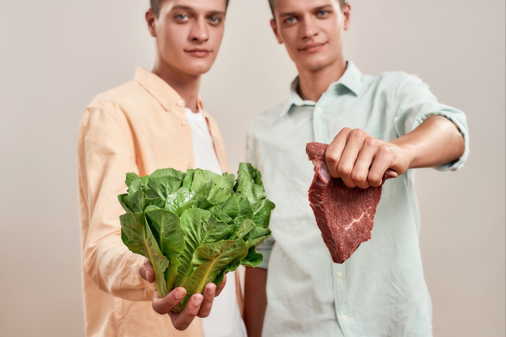 Eating a vegan diet may reduce a person’s biological age, a study suggests. One of each of 21 pairs of identical twins ate a vegan diet, while their sibling ate an omnivorous one. The study found reductions in the plant eaters’ weight and biological age. Photo: Shutterstock