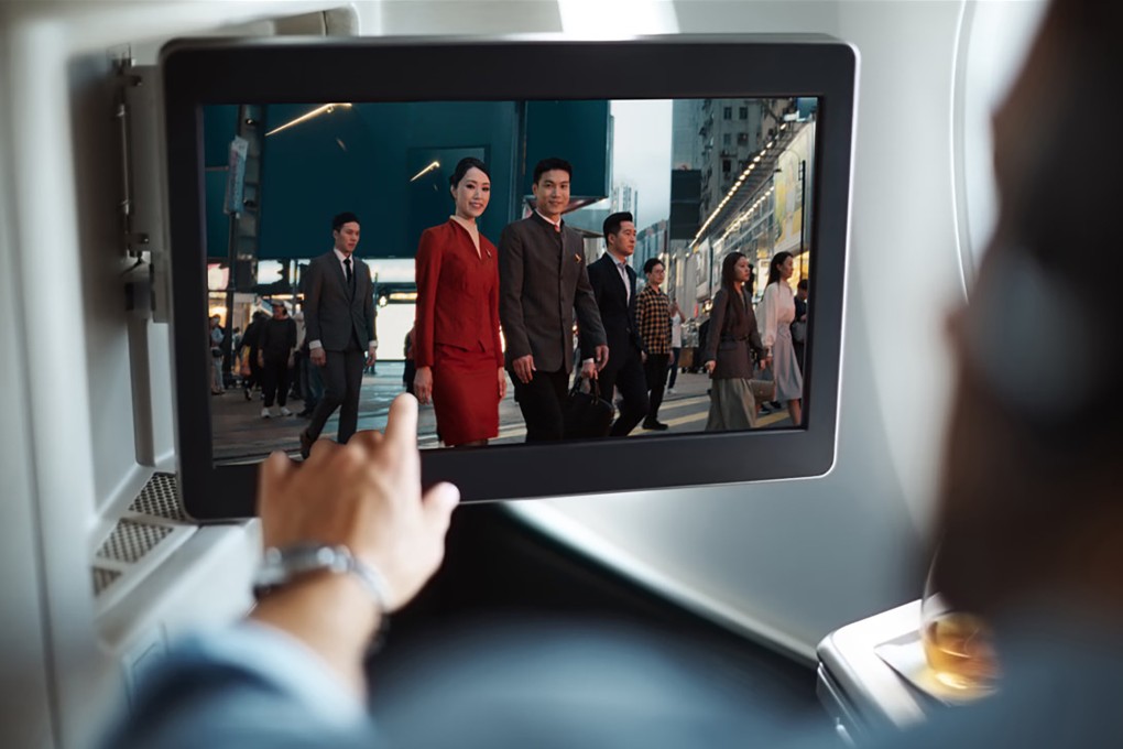 The airline’s new in-flight safety video will be rolled out across flights from Thursday. Photo: Cathay Pacific