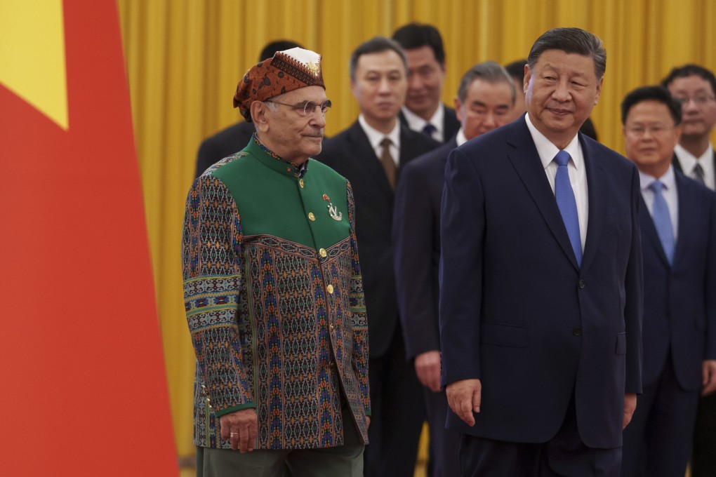 East Timor’s President Jose Ramos-Horta (left) with Chinese leader Xi Jinping at the Great Hall of the People in Beijing on Monday. Photo: AP