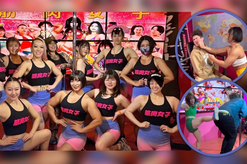 A fitness-themed bar in Japan which employs muscle-bound waitresses is attracting customers from around the globe with its unusual services. Photo: SCMP composite/IG@muscle.girls666