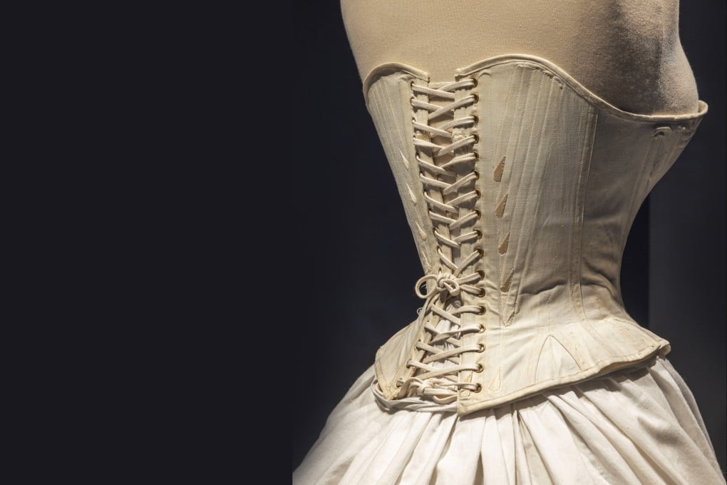 The cyclical nature of fashion is explored in “The Adorned Body” an exhibition at the Hong Kong Palace Museum, tracing styles from 18th century nobility that were still in evidence at this year’s Paris Fashion Week. Featured in the exhibition is this cotton corset believed to date from 1865. Picture: Hong Kong Palace Museum