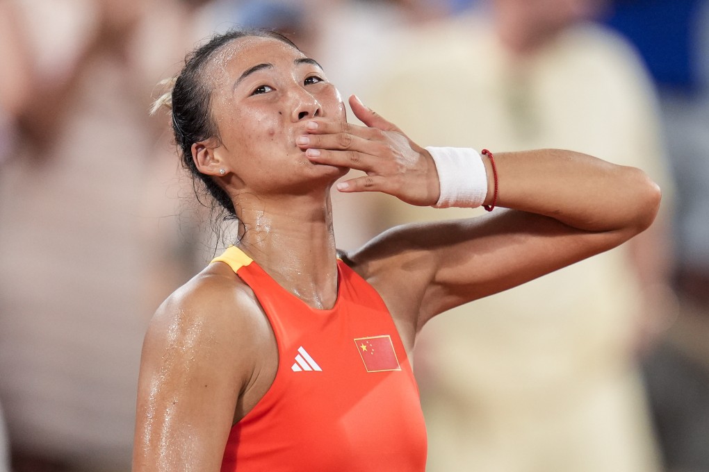 Zheng Qinwen has already matched China’s greatest-ever result in the women’s tennis singles at the Olympics. Photo: AP