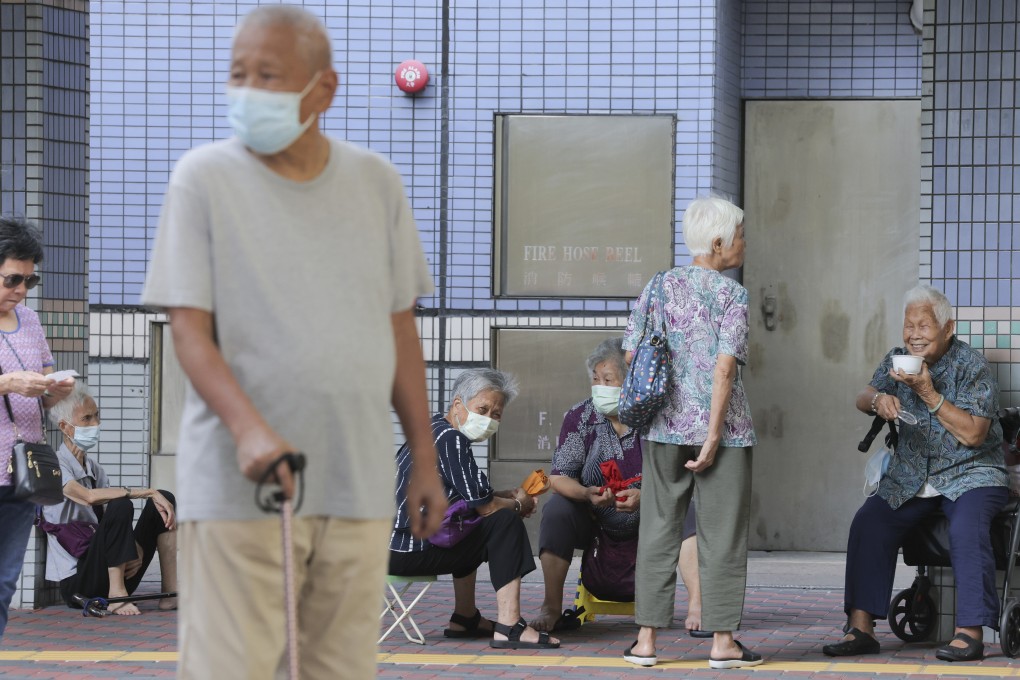 Elderly people rest in the park in Hong Kong’s Cheung Sha Wan district in August last year. Hong Kong could develop its health industry and help address common concerns such as population ageing. Photo: Jelly Tse