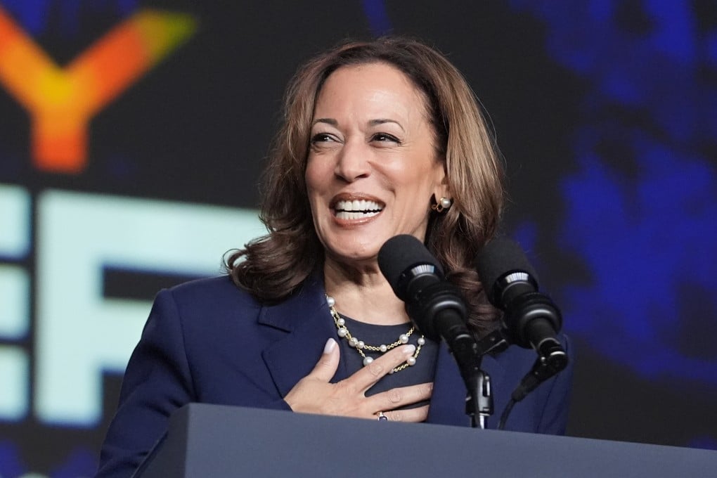 US Vice-President Kamala Harris delivers remarks at a an event in Houston, Texas, on Wednesday. Photo: AP