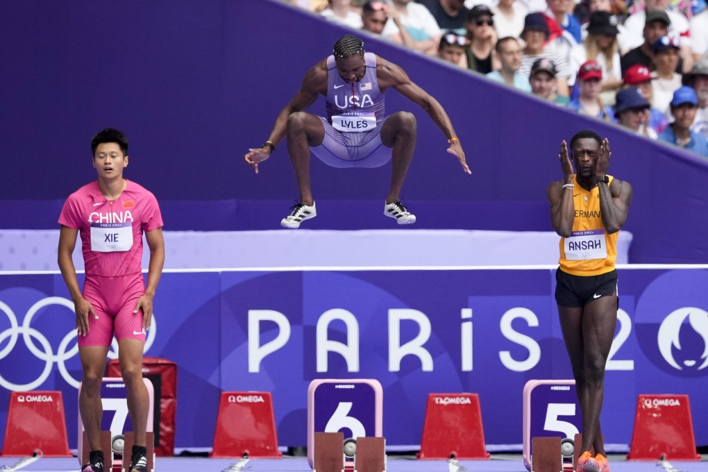 Noah Lyles (centre) is among the ones to watch in the men’s 100m final later today. Photo: AP