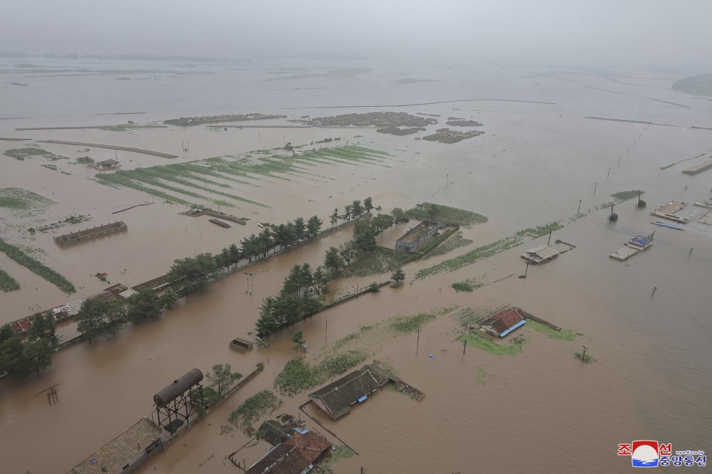 A flood-hit area in North Phyongan province, North Korea. Photo: AP