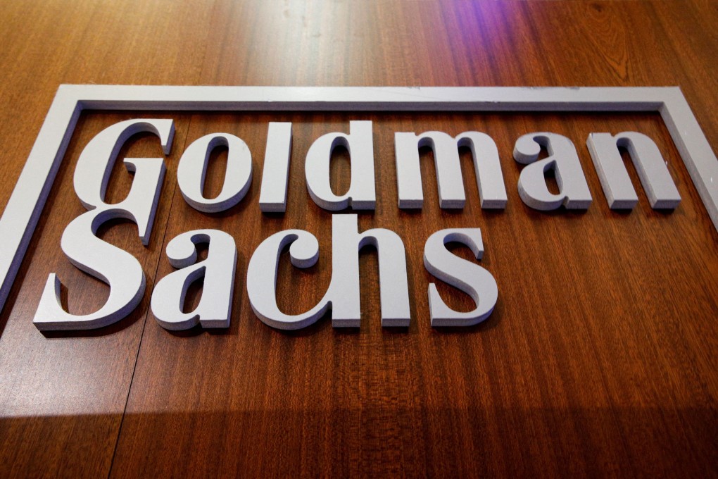 The Goldman Sachs company logo is on the floor of the New York Stock Exchange (NYSE) in New York City, U.S., July 13, 2021.  Photo: Reuters