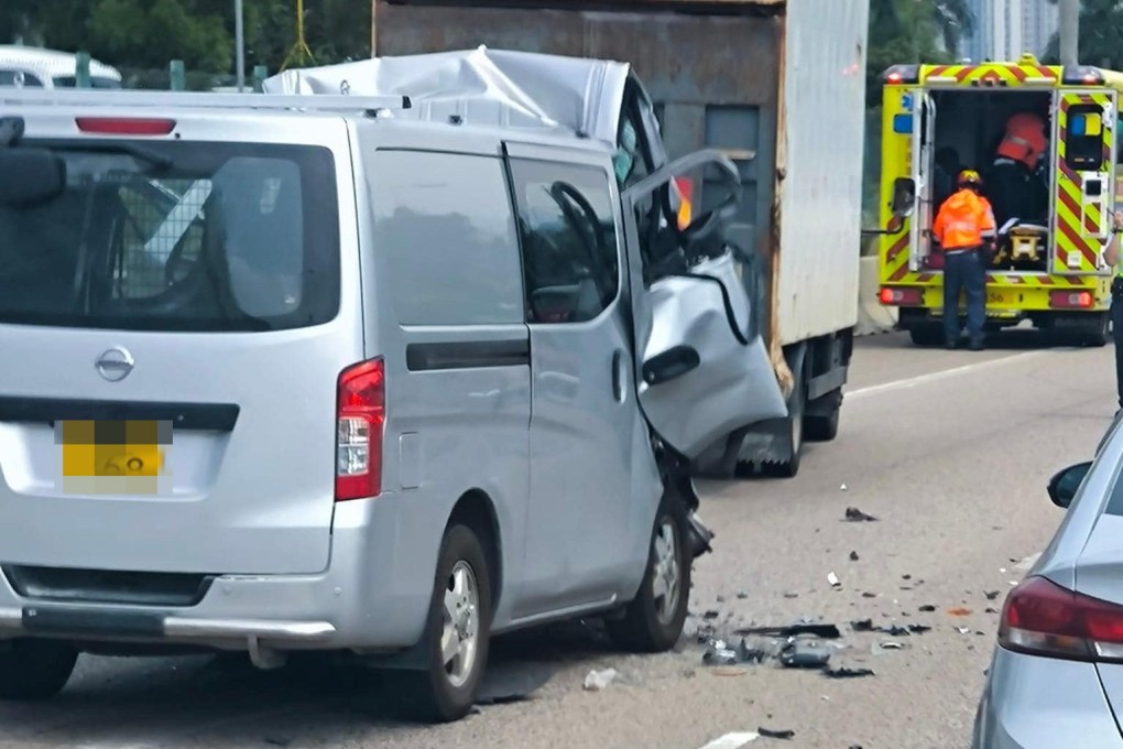 The accident happened along the Tolo Highway at around 2.16pm on Monday. Photo: Facebook/Bosco Chu