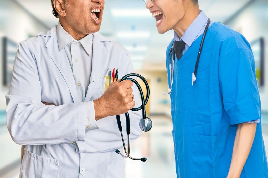 Two jealous doctors in China got into a physical fight with each other over a nurse who was two-timing them which left one of the medics in intensive care. Photo: SCMP composite/Shutterstock
