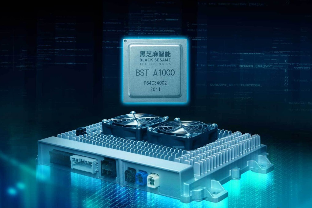 A car chip designed by China’s Black Sesame International Holding, which launched an IPO in Hong Kong this week. Photo: Weibo