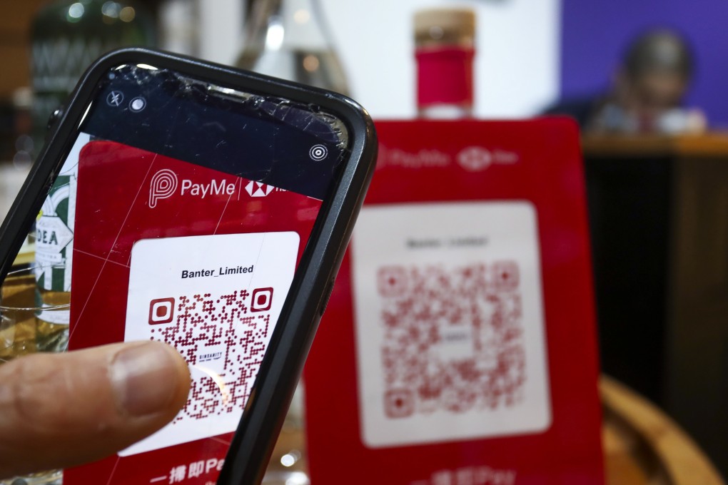 PayMe e-payment code seen inside a retail shop in Sai Ying Pun Hong Kong. Photo: Jonathan Wong