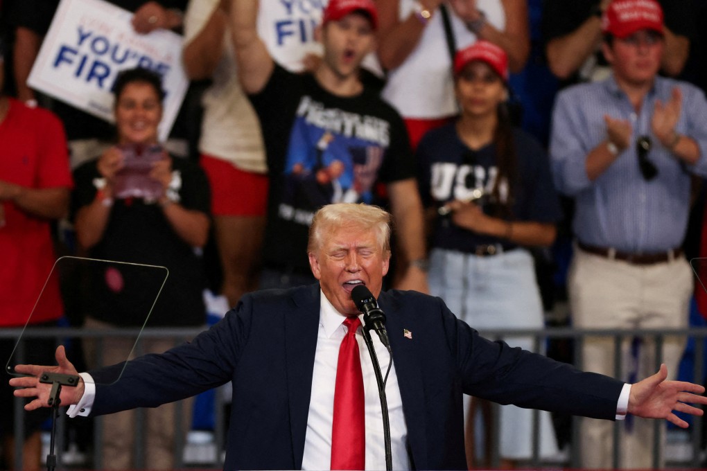 Donald Trump at a campaign rally in Atlanta, Georgia, on Saturday. Photo: Reuters