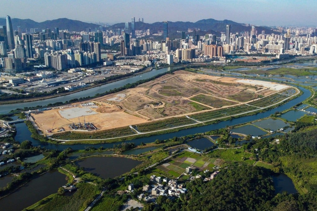 The Hong Kong section of the Hetao cooperation zone, located on the northern side of the Shenzhen River, occupies an area measuring 0.87 square kilometres. Photo: Martin Chan
