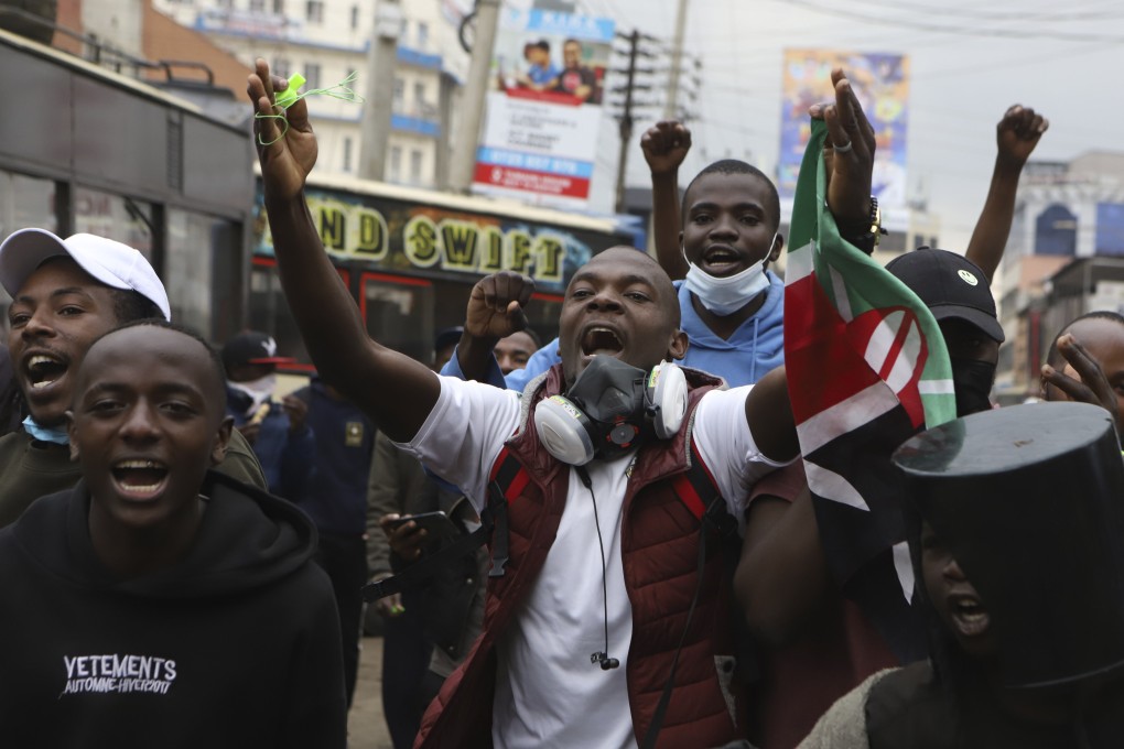 People protest against hunger in Nairobi. The protests in Nairobi were organised by activists upset with President William Ruto even after he dismissed almost all of his ministers. Photo: AP