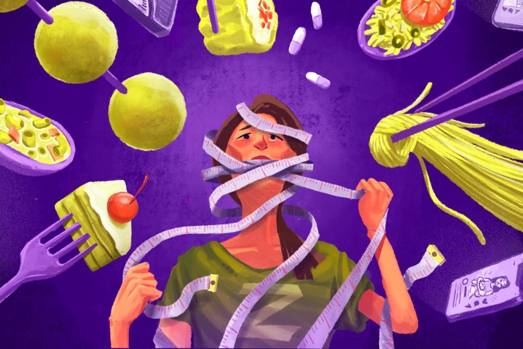 Social media such as Instagram and TikTok are contributing to Gen Z’s risk of eating disorders such as anorexia, bulimia and binge eating, experts say. Illustration: Davies Christian Surya
