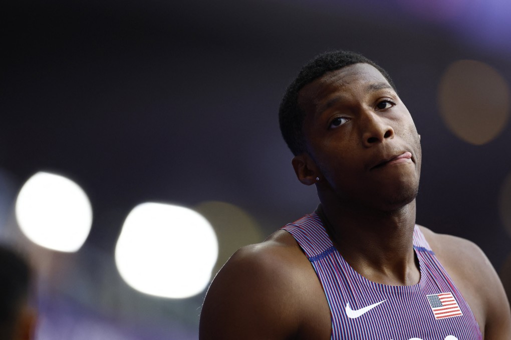 United States sprinter Erriyon Knighton competed in the 200m heats in Paris despite failing a doping test in March. Photo: Reuters