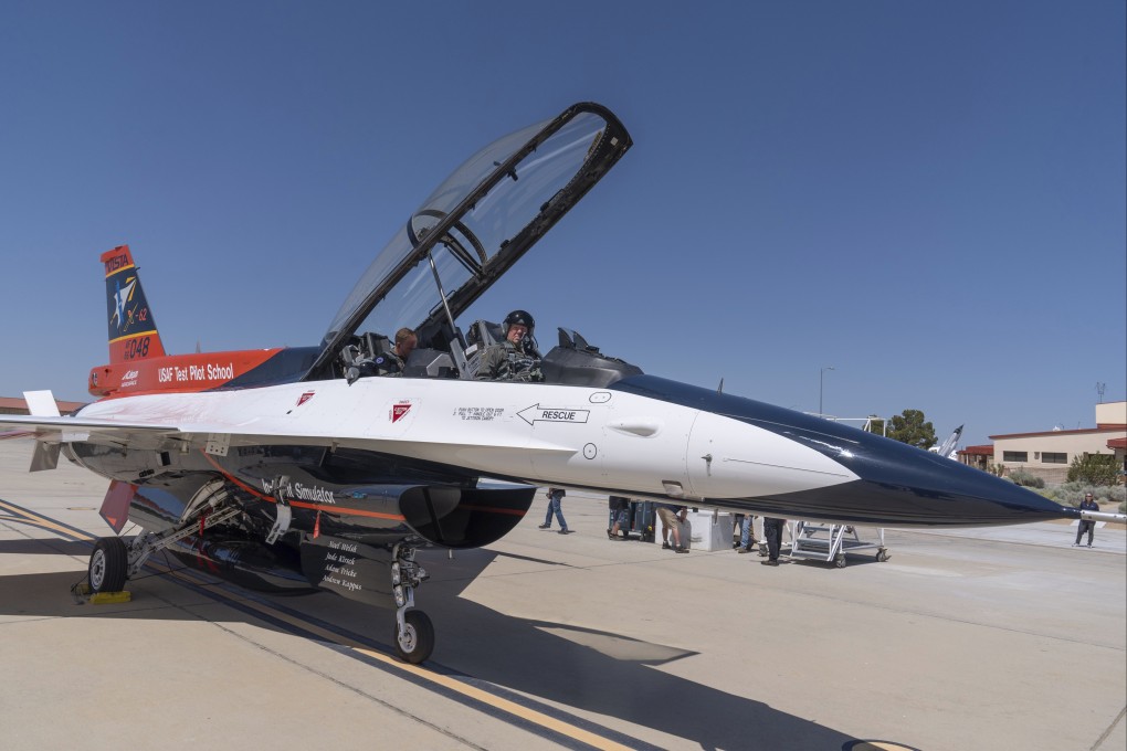 US air force secretary Frank Kendall sits in the front cockpit of an AI-controlled aircraft at Edwards Air Force Base, California on May 2. Photo: AP