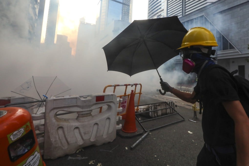 A protester during the 2019 social unrest. Defendant Cheung Ming-yu is among six men who have denied involvement in a plot to set off bombs to kill police officers that year. Photo: Felix Wong