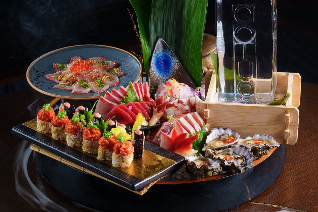 The sushi and sashimi platter on the brunch menu at Aqua, one of our suggestions for where to eat and drink in Hong Kong this weekend. Photo: Aqua