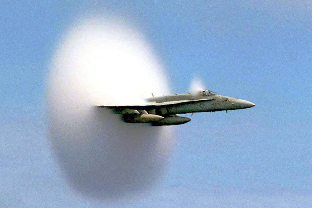 Sonic booms occur when aircraft move faster than the speed of sound – about 1,200km/h (750mph). Photo: Reuters