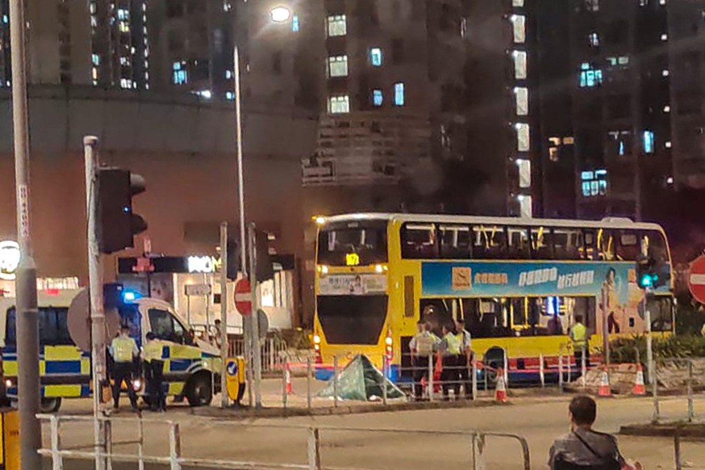 The bus was operating route 967X and heading to Tin Shui Wai from Causeway Bay. Photo: Facebook/Bosco Chu