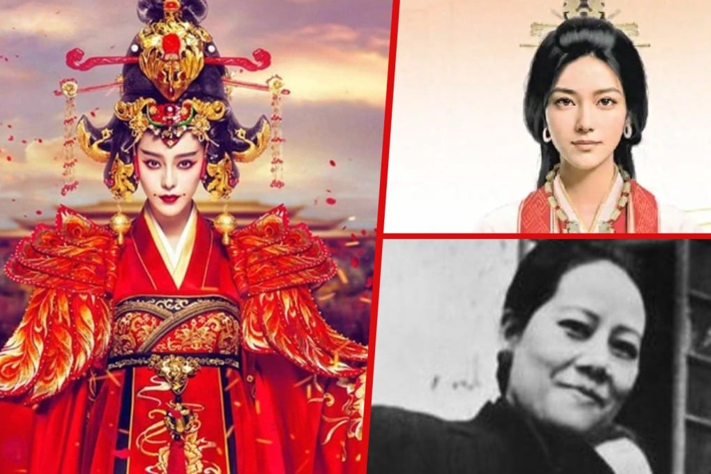 Three of the wealthiest women in Chinese history include Empress Wu Zetian (left), the richest woman ever, Soong Ai-ling (bottom right), and Fu Hao, all notable for their wealth and influence. Photo: SCMP composite/Weibo/Sohu/Wikipedia