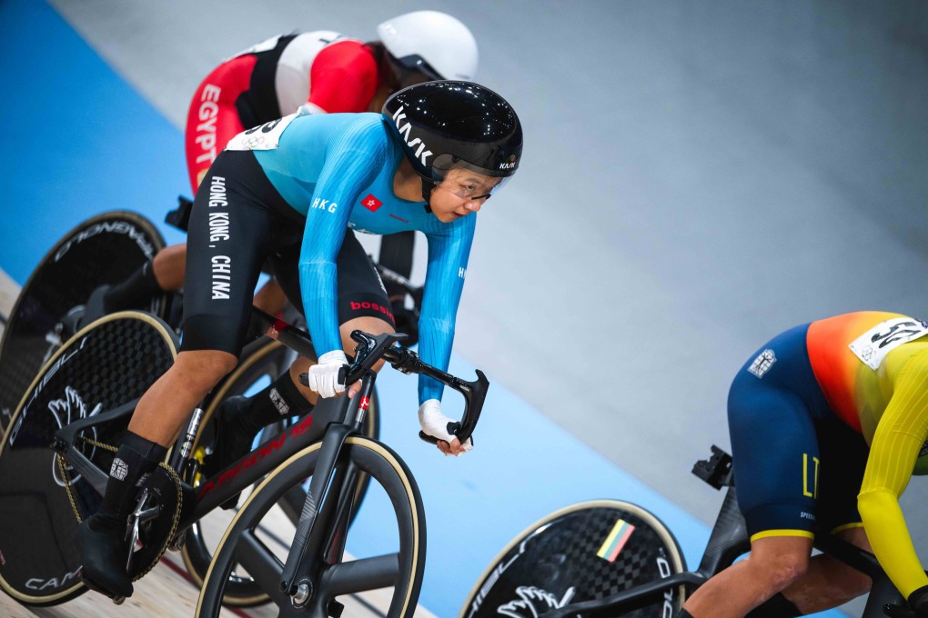 Ceci Lee competing in the Olympic omnium. Photo: SF&OC