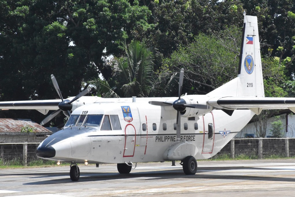 A Philippine Air Force NC-212 light transport plane. The same model of aircraft was involved in an incident on August 8 involving PLA Air Force jets dropping flares in its flight path. Photo: Facebook / @ Alakdan Division