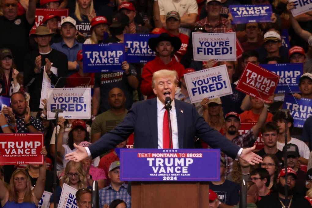 Republican presidential nominee Donald Trump attends a campaign rally in Montana on August 9. Photo: Reuters