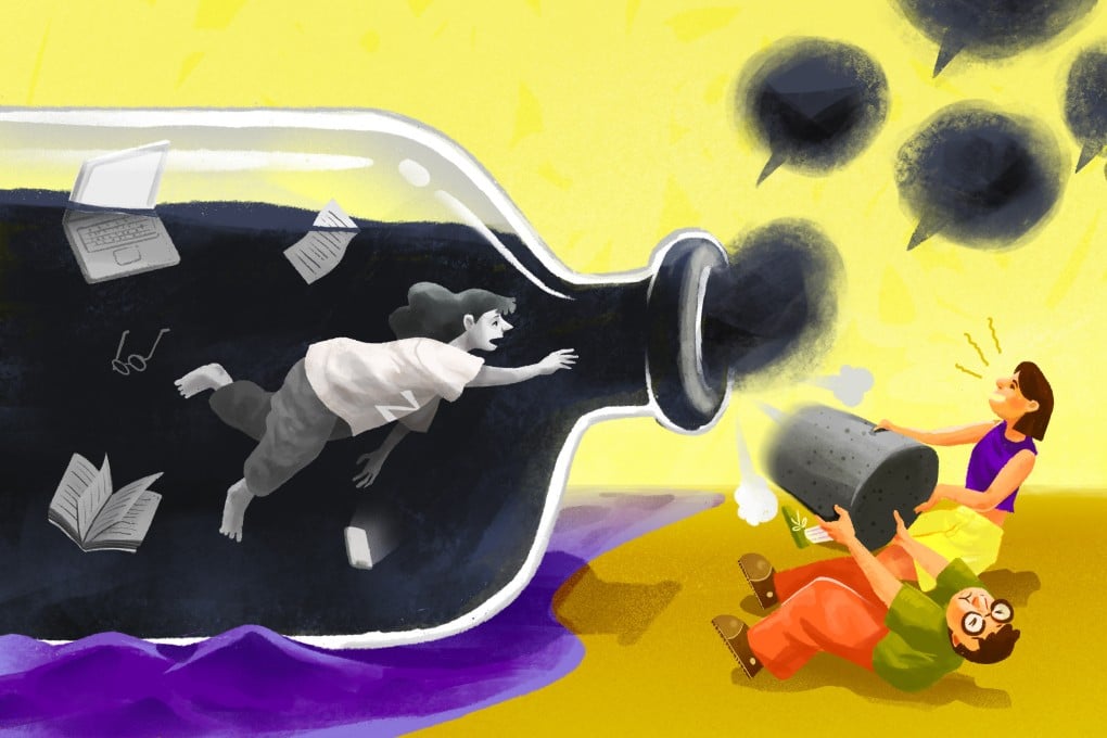 Depressed young people in Hong Kong bottle up their feelings, and need to let them out so others can help them, experts say. Illustration: Davies Christian Surya