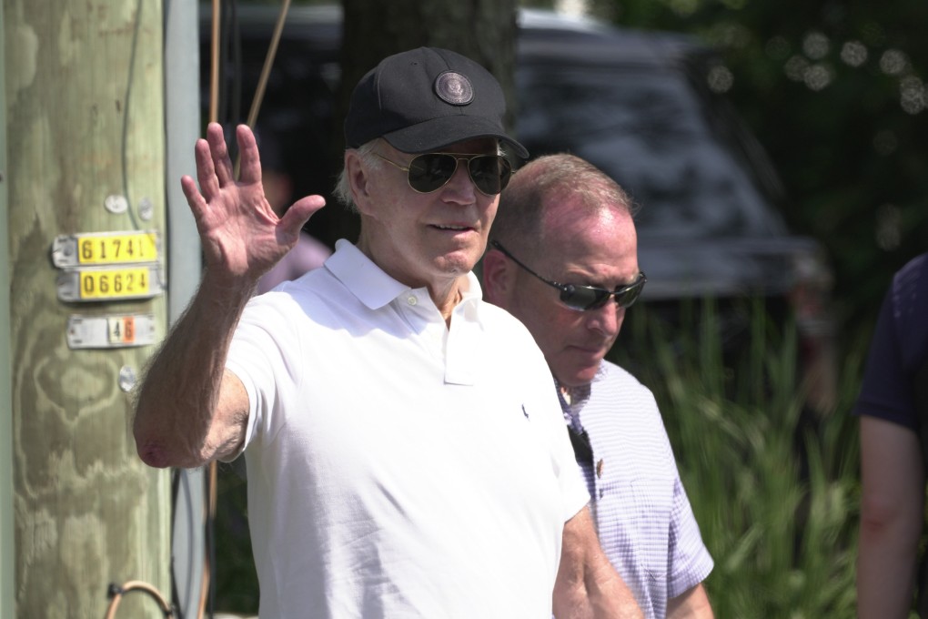 US President Joe Biden in Rehoboth Beach, Delaware, on Saturday. Photo: AP