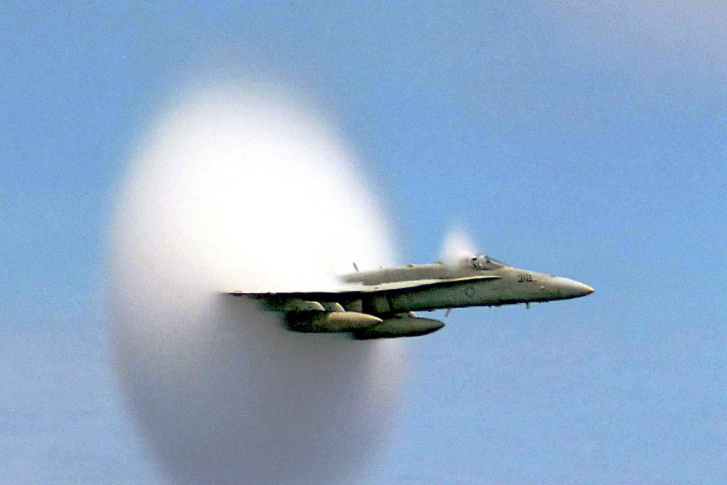 Sonic booms occur when aircraft move faster than the speed of sound – about 1,200km/h (750mph). Photo: Reuters
