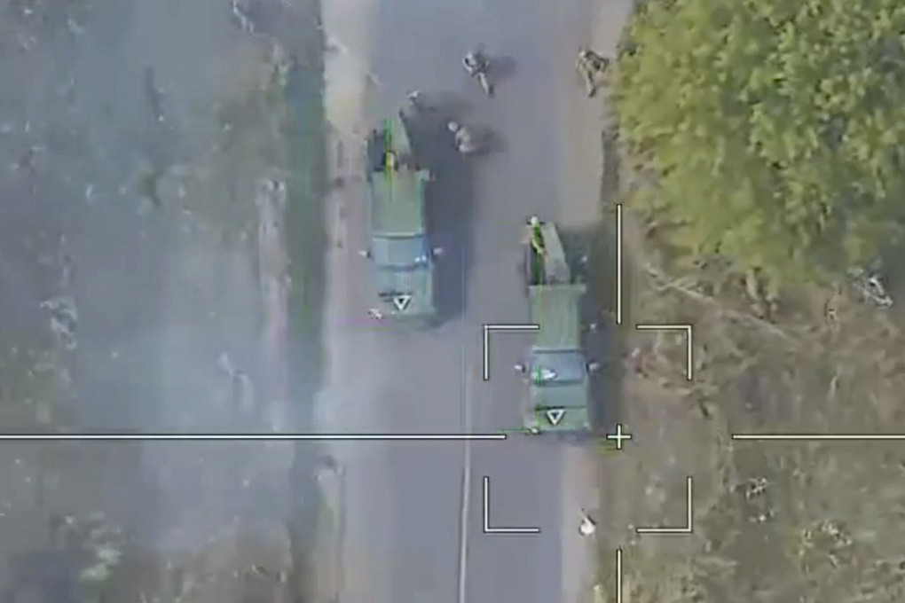 A Lancet drone ready to strike a mobile missile launcher of the Ukrainian Armed Forces at the border area in the Kursk region, Russia, on August 12. Photo: EPA-EFE/Russian Defence Ministry