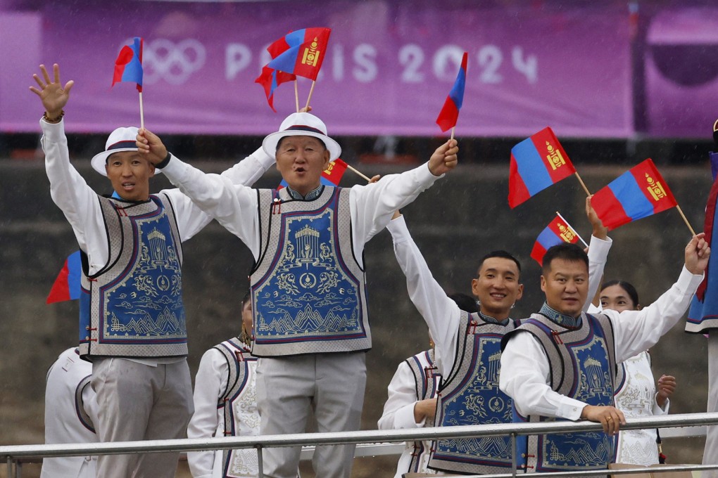 Mongolia’s delegation received widespread praise on social media for their elegant outfits at the Paris Olympics opening ceremony. Photo: Reuters