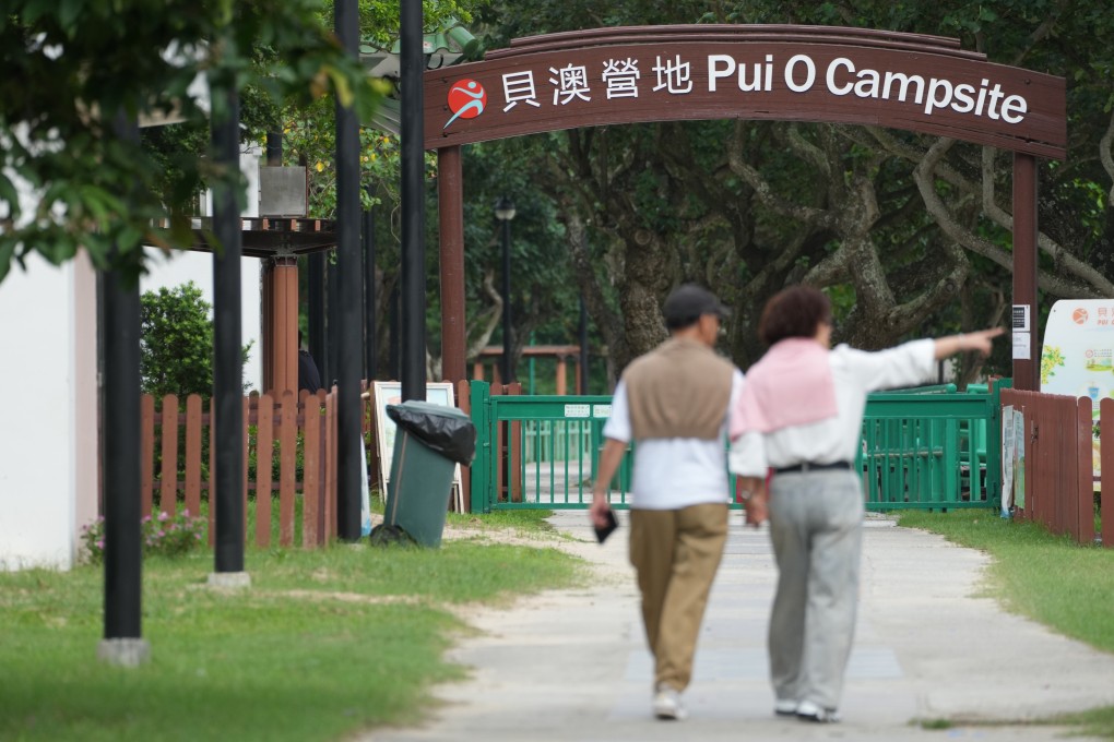 Visitors walk towards the Pui O Campsite in South Lantau on May 29. Photo: Eugene Lee