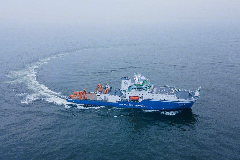 The Zhongshan Daxue, or Sun Yat-Sen University in English, is China’s largest and most advanced oceanographic research vessel. Photo: Xinhua