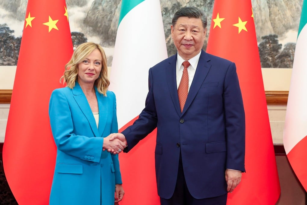 When Italian PM Giorgia Meloni visited China last month, the two nations agreed to expand the scale of two-way investment. Photo: Xinhua