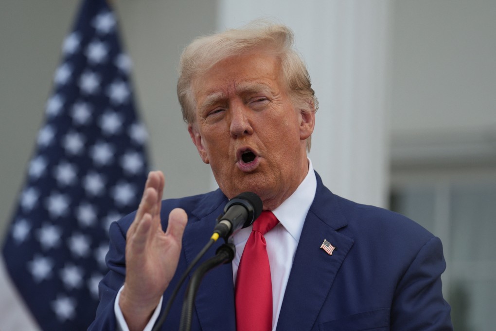 Republican US presidential nominee Donald Trump speaks during a press conference in Bedminster, New Jersey, on Thursday. Photo: Reuters