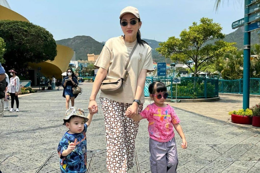 New Thai Prime Minister Paetongtarn Shinawatra with her children at Hong Kong’s Ocean Park. Photo: Instagram/ @ingshin21