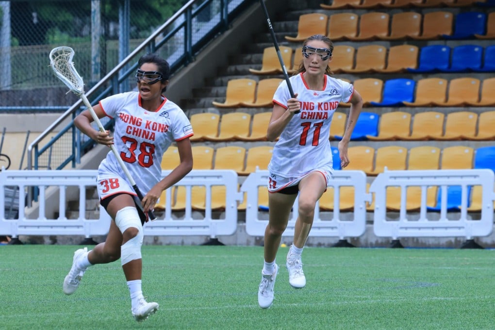 Kallie Wong (right) in action at Hong Kong Football Club. Photo: Mike Chan