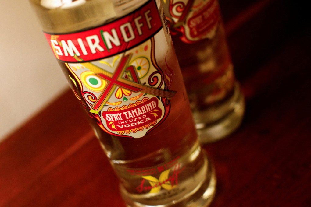 Bottles of Smirnoff Spicy Tamarind vodka. Smirnoff is one of the liquor brands owned by Diageo. Photo: Reuters