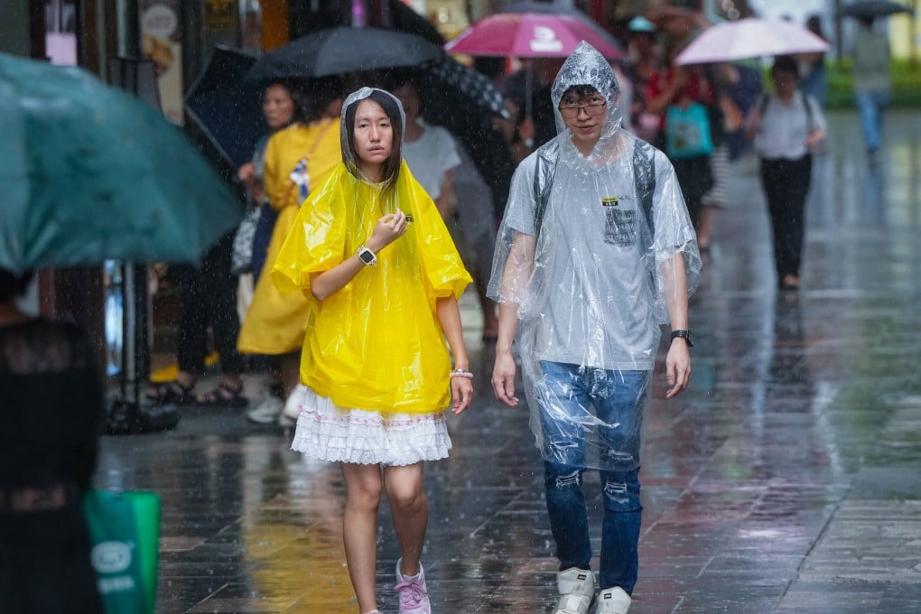 The weather forecaster has issued an amber rainstorm warning. Photo: Sam Tsang