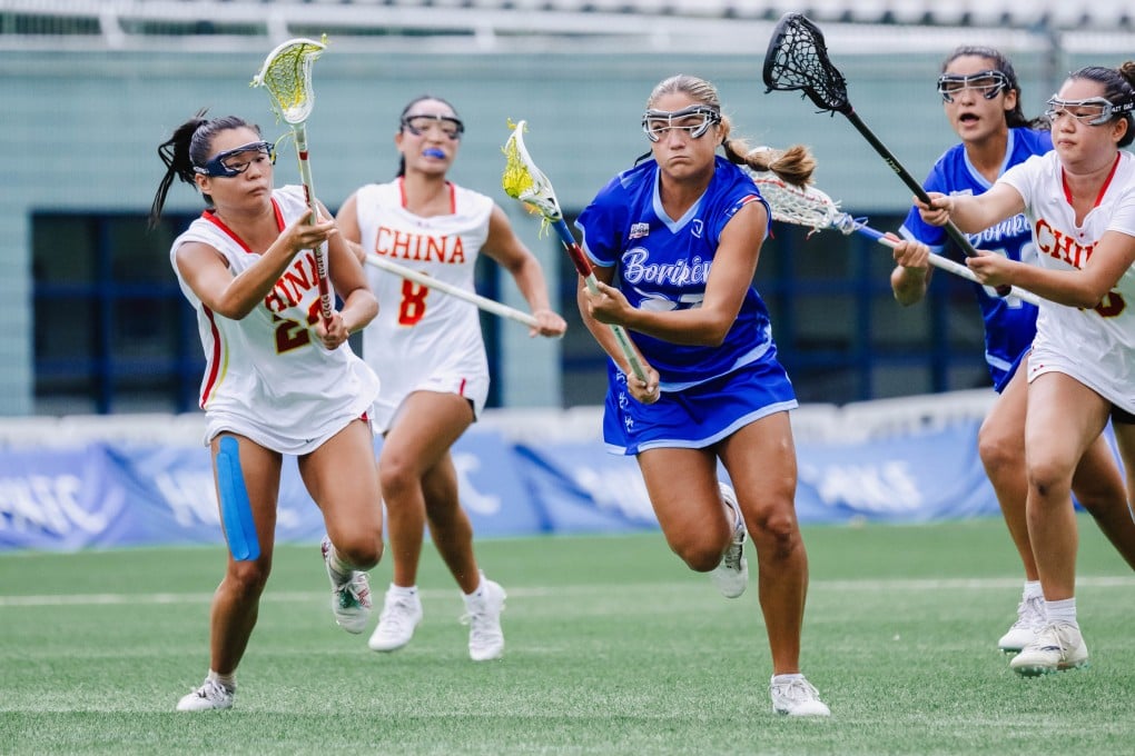 Action from China’s game against Puerto Rico at Hong Kong Football Club. Photo: Hong Kong China Lacrosse Association