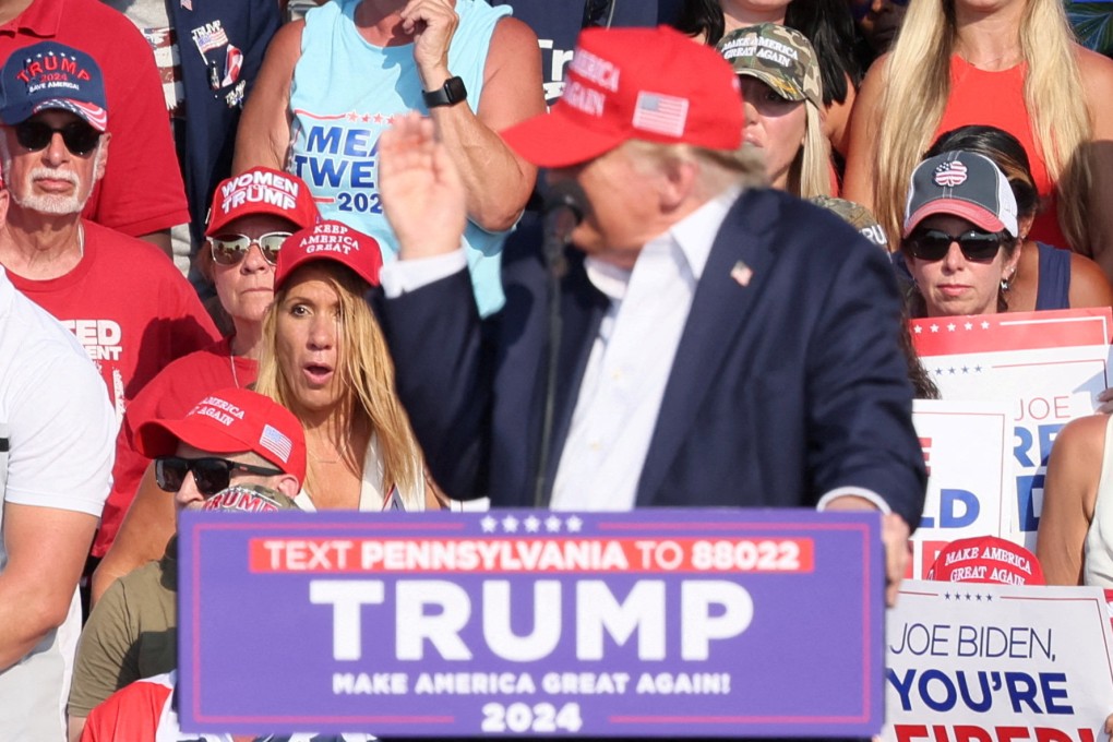 Donald Trump reacts in the moments after a would-be assassin’s bullet grazed his ear during a campaign rally in Pennsylvania on July 13. Photo: Reuters